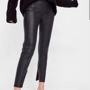 Zara Black Leather Pants